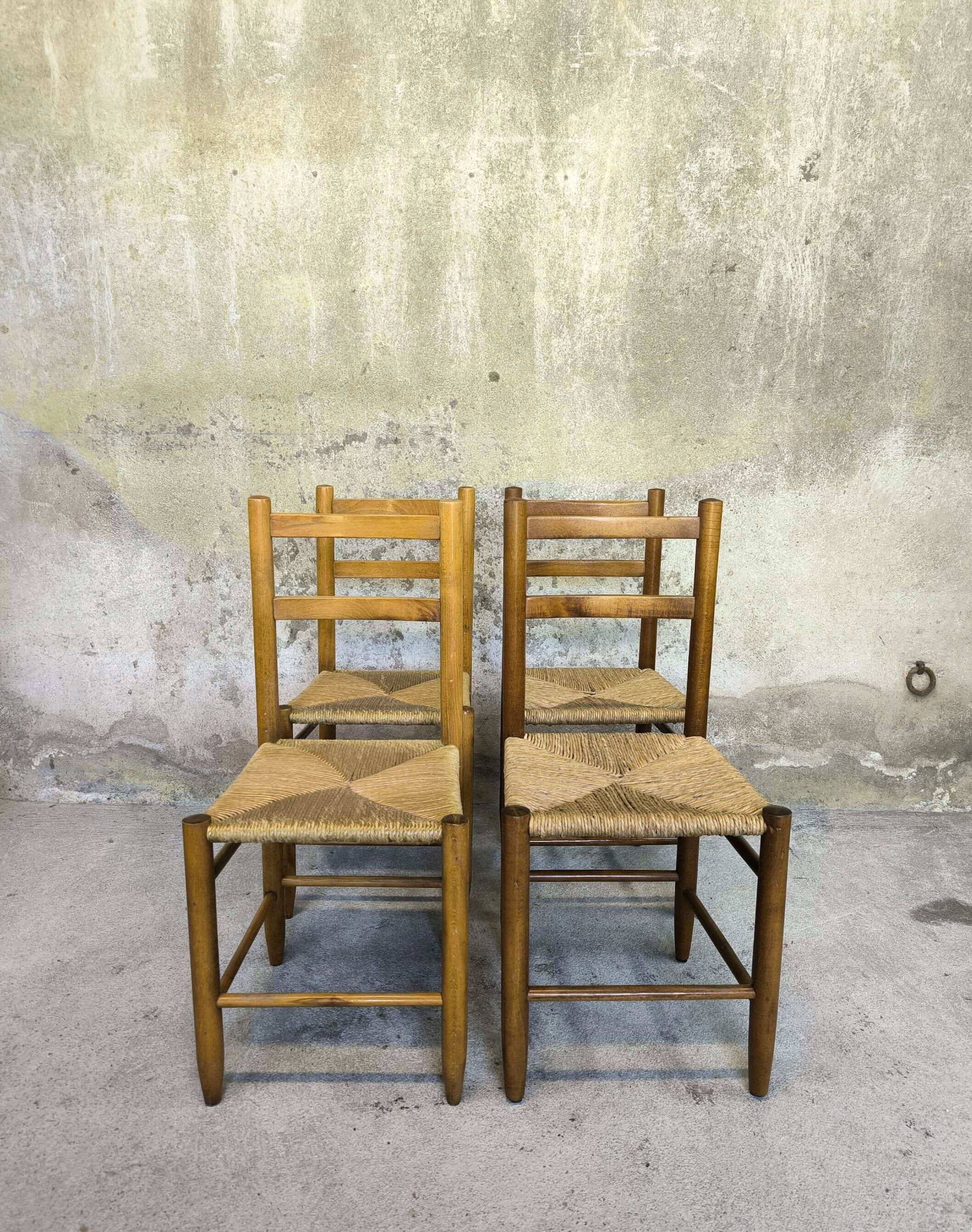 Set of four vintage chairs
