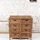 Wicker and rattan chest of drawers with 8 drawers