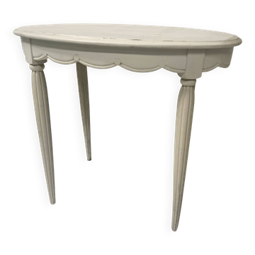 Guéridon de style Art Déco en hetre patiné XX siècle