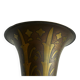 Art Deco fluted vase in patinated metal and brass from the 1930s.