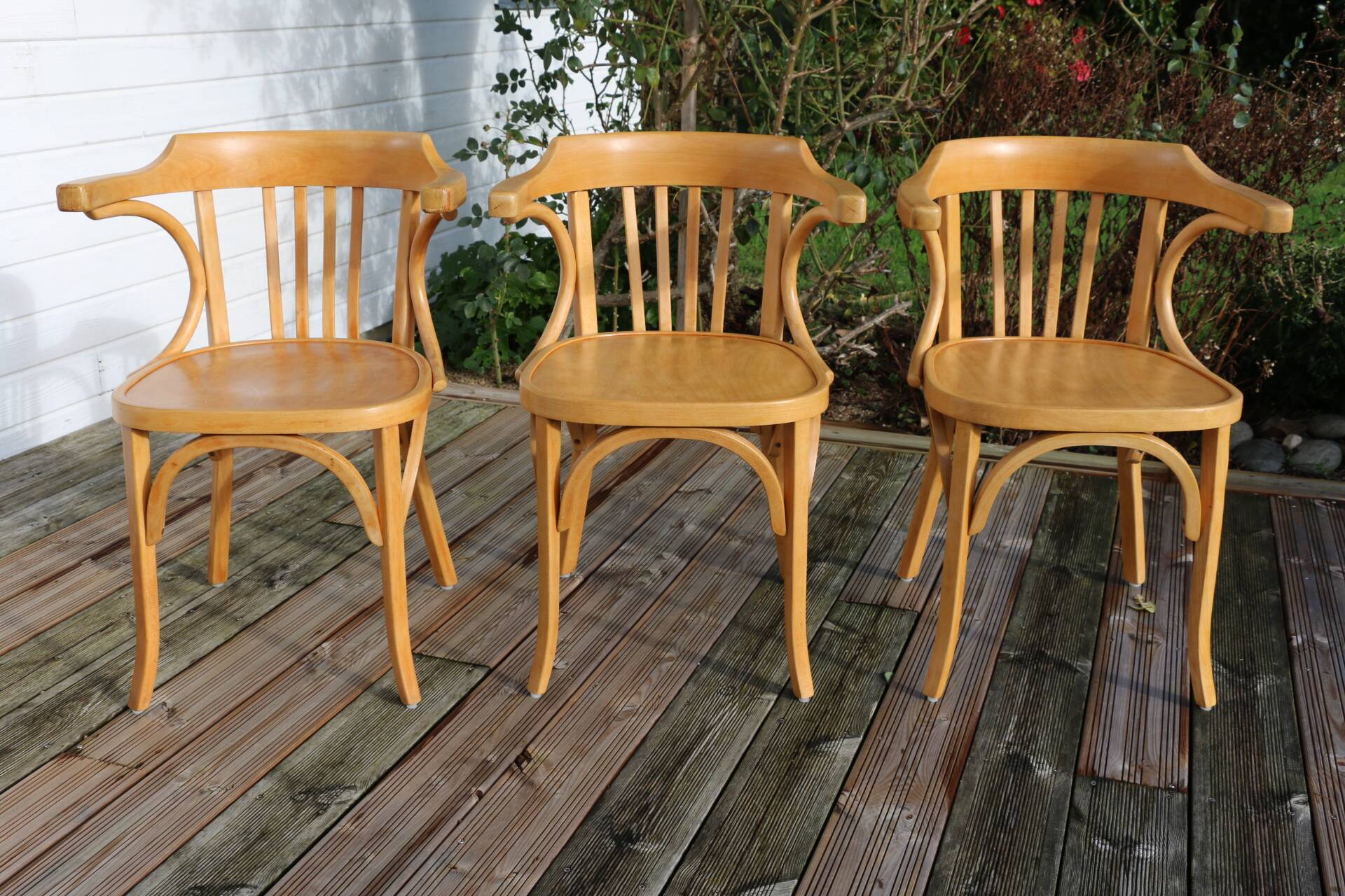 Light beech Baumann armchair