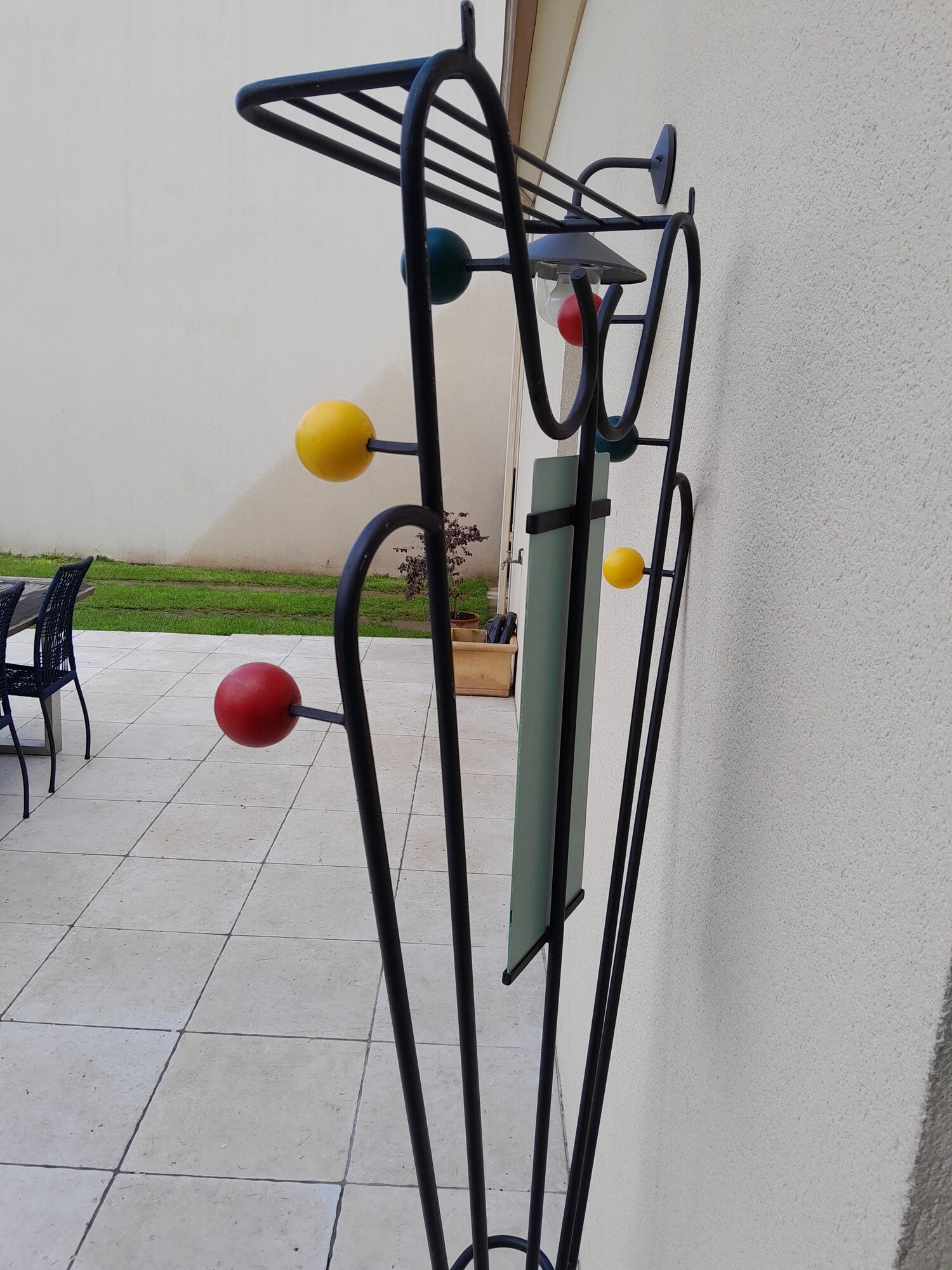 Vintage wardrobe year 50 60 wooden balls design