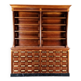 Grand cabinet d’apothicaire Art Déco en acajou et marbre, 1909
