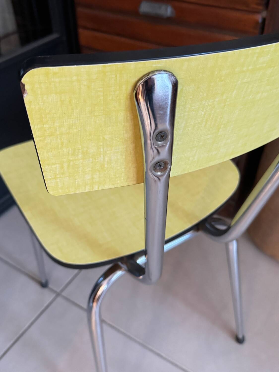 Vintage Yellow Formica Chair