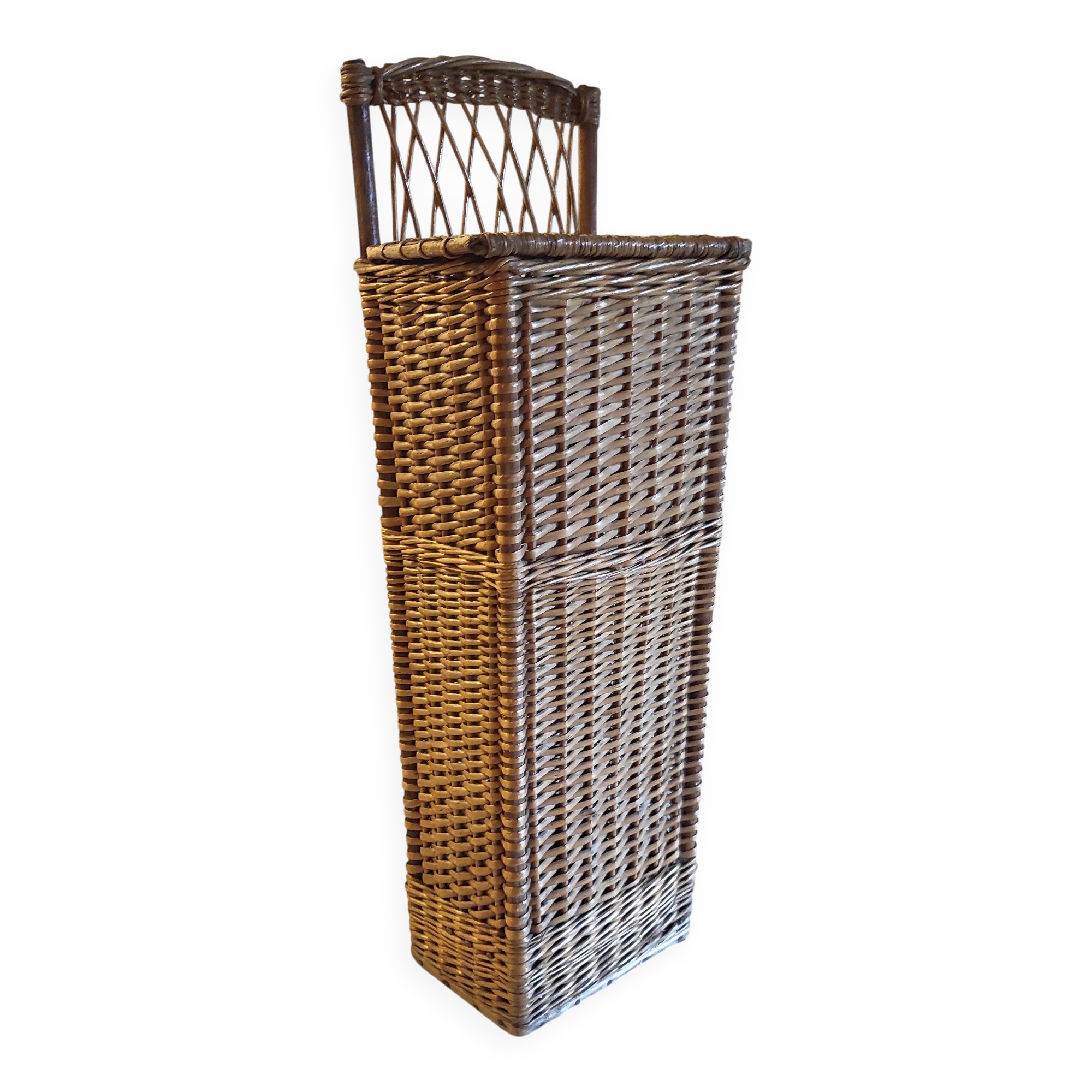 Wicker bread bin - mid-20th century
