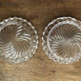 Pair of glass bottle bottoms