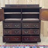 1950s English mahogany chest of drawers