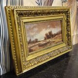 Charles Ledaic – Animated Landscape – Oil on panel -