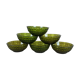 6 amber green cups
