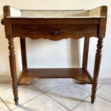 White marble vanity unit