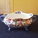 Gien earthenware centerpiece planter. With tray.