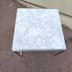 White marble and chrome coffee table, 1970