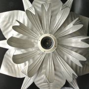 Silver-coloured metal flower shape wall sconce