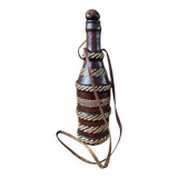 Leather-covered bottle