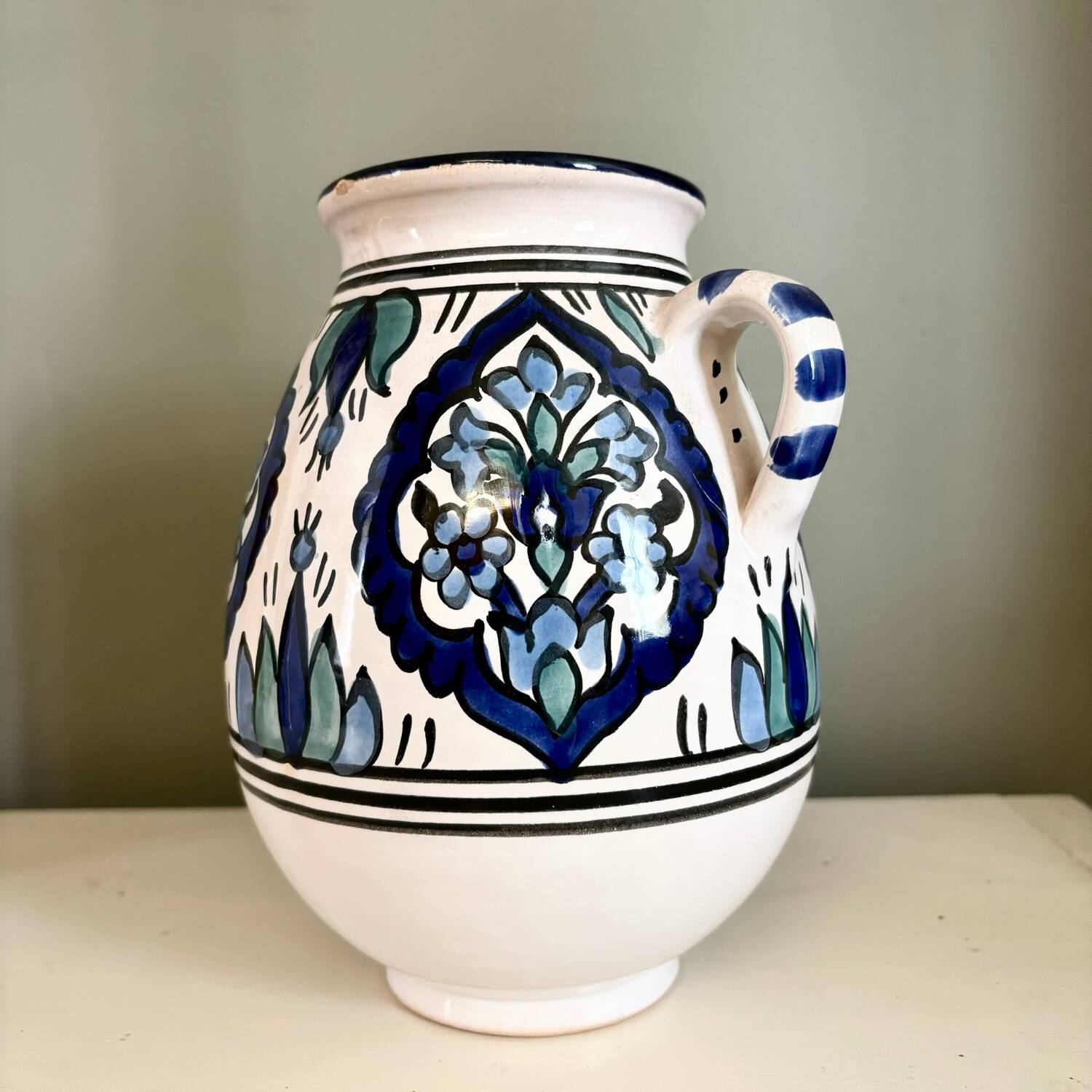 Vase méditerranéen fait main