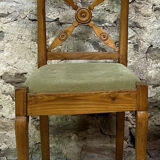 Pair of charles X era brace chairs in maple circa 1820