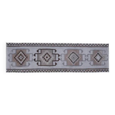 Tapis couloir vintage turc fait main en laine et coton violet des années 1970 97x337
