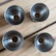4 coquetiers vintage acier inoxydable - emballage d’origine