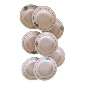 Assiettes Longwy bijou