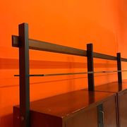 Mid-Century Modern Modular Bookcase, Wood & Metal, Italy, 1960s
