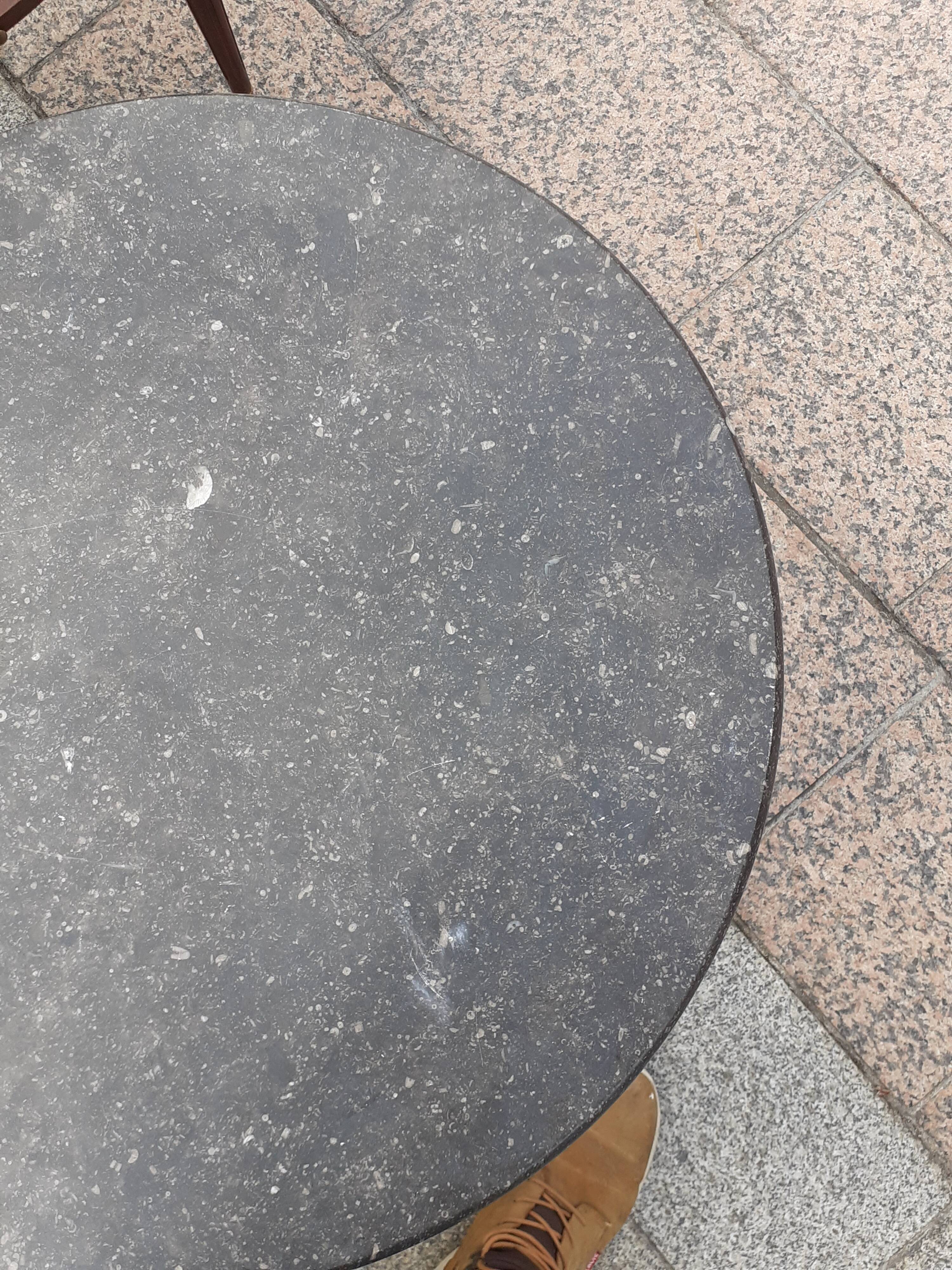 Ancient Gueridon with marble top side table empire style