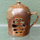 Signed enamelled stoneware lantern, Puisaye