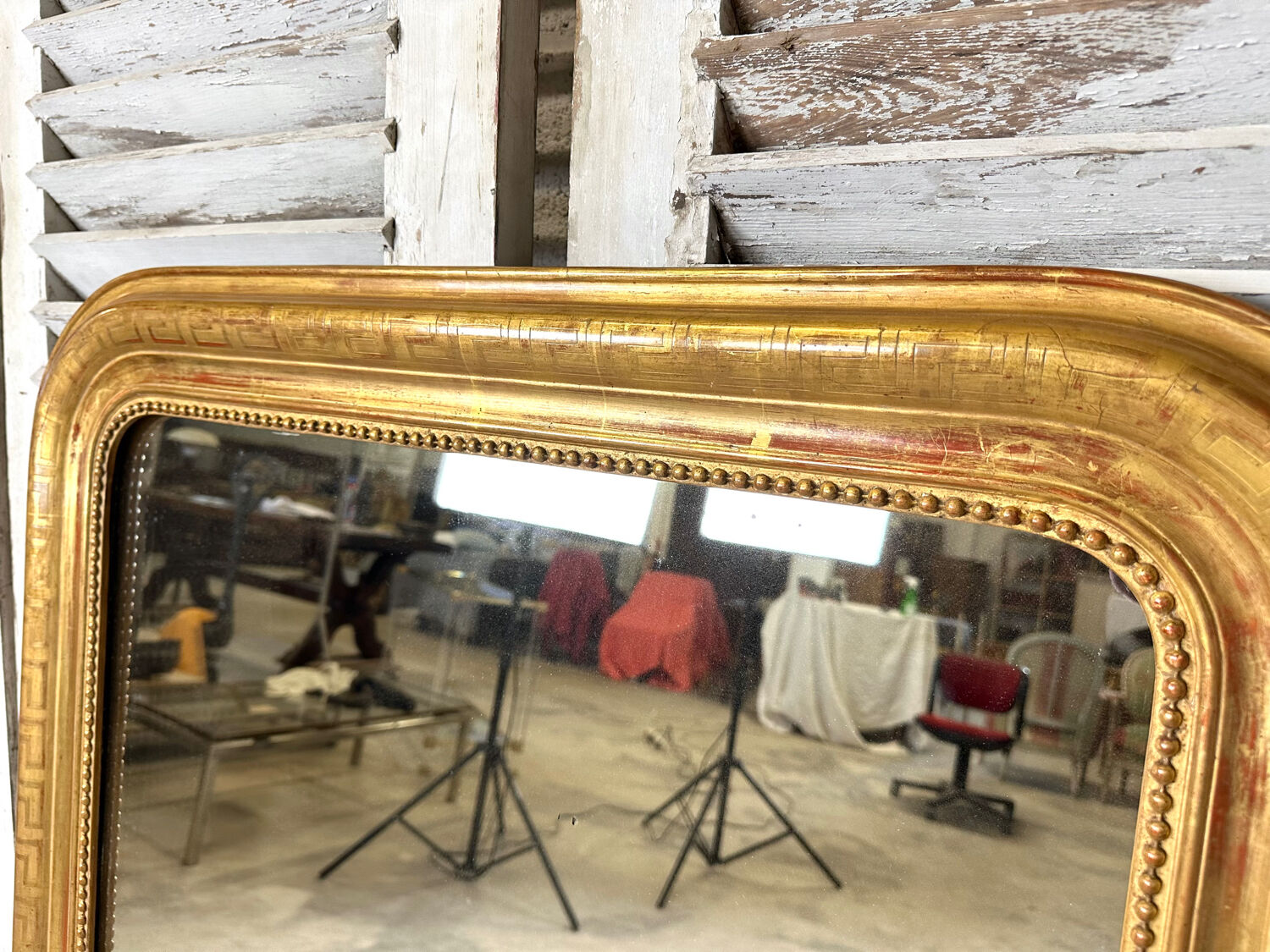 Louis Philippe golden mirror Greek frieze