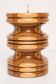 Brown wooden candlestick mid-century, France, 1960s