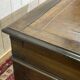 Early 20th century English desk in walnut, oak and marble top