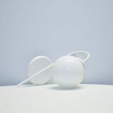 White vintage glass wall lamp