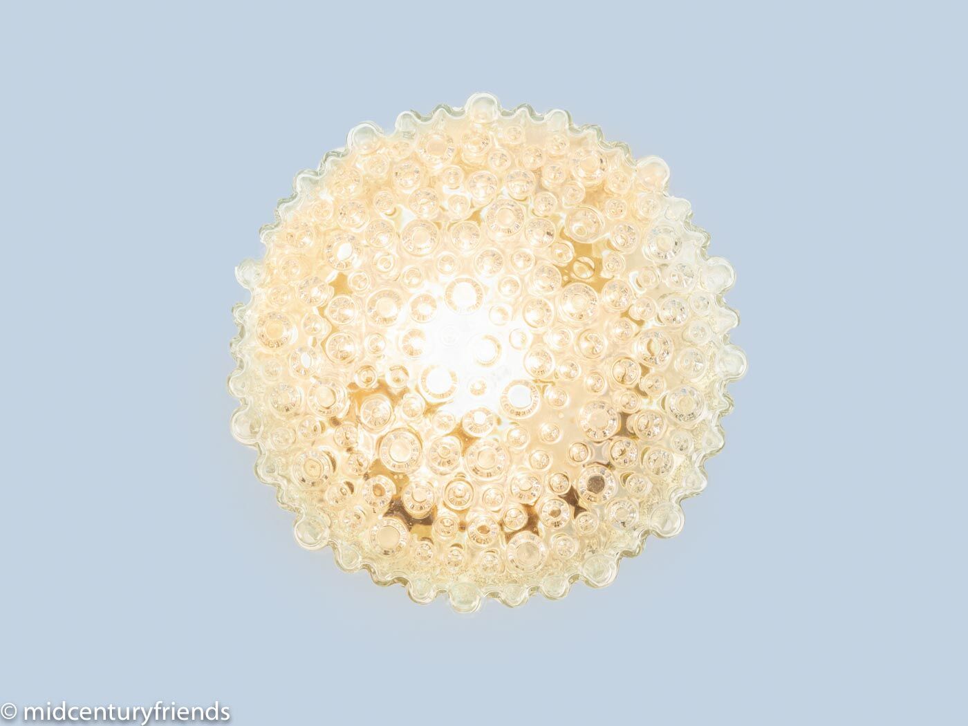 1960s bubble glass wall and ceiling lamp