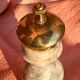 pepper mill, Italian, stone and brass, 1960s