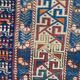 Pretty old Caucasian chirwan carpet of the 19th century  115x176cm