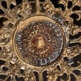 Openwork mythological cup in bronze on pedestal, Renaissance style