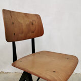 Set of 5 vintage industrial stacking school chairs Galvanitas model S16