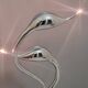 Sculptural design table lamp in chrome metal, Wofi Leuchten, Germany.