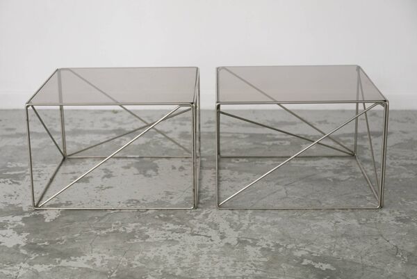 Tables d’appoint Isocèle par Max Sauze, années 70.