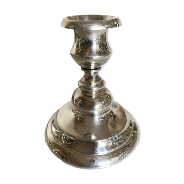 Product BHV Classic candle holder in punched silver metal