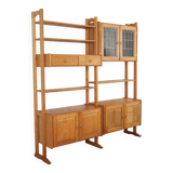Oak system bookcase, Danish design, 1960s, designer: Henning Kjærnulf