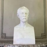 Male bust in Carrara marble, 19th century
