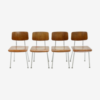 Set de 4 chaises de salle à manger Gispen 1263 en teck par AR Cordemeijer 1960