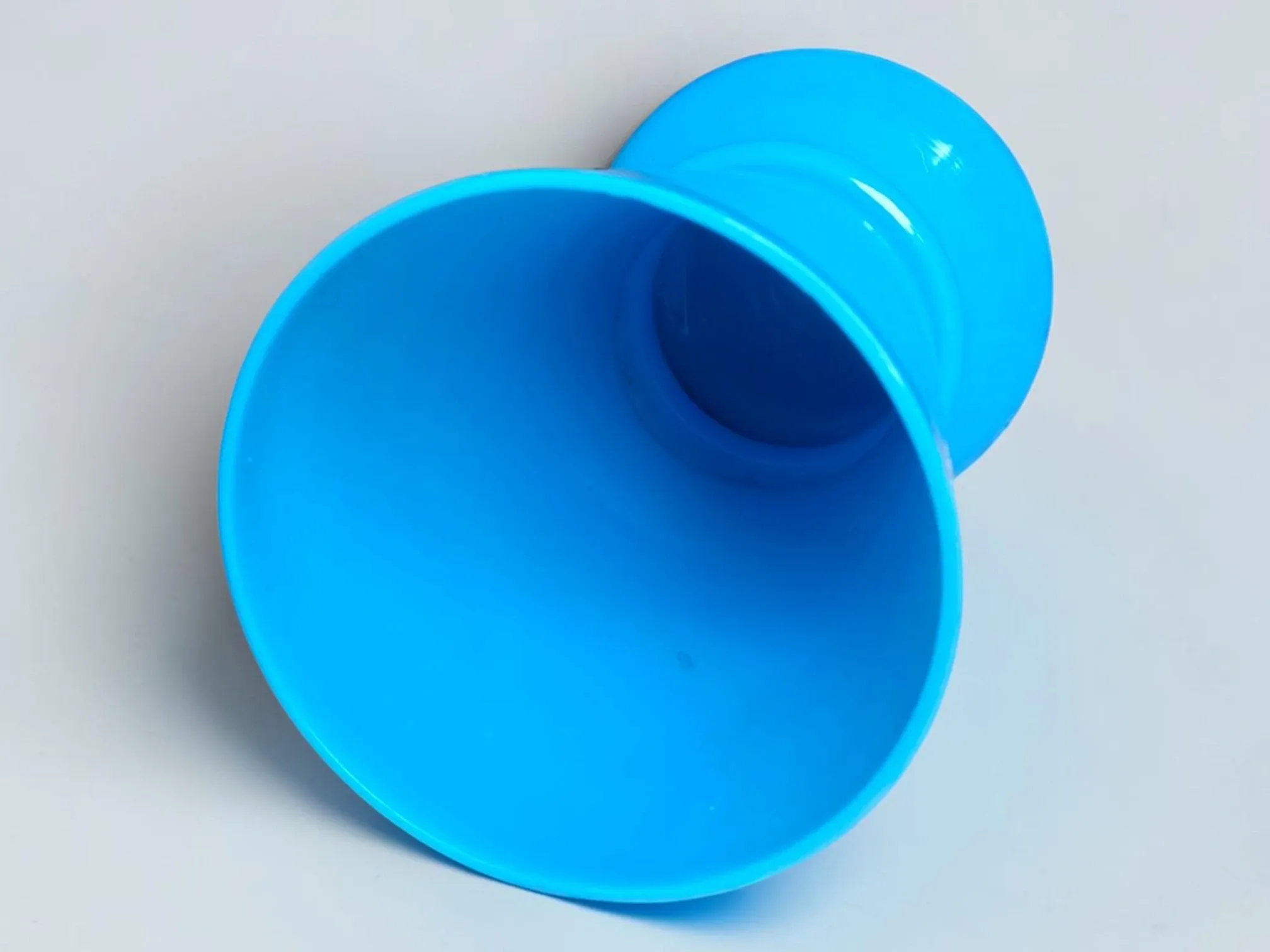 Blue opaline vase, "fair opaline"