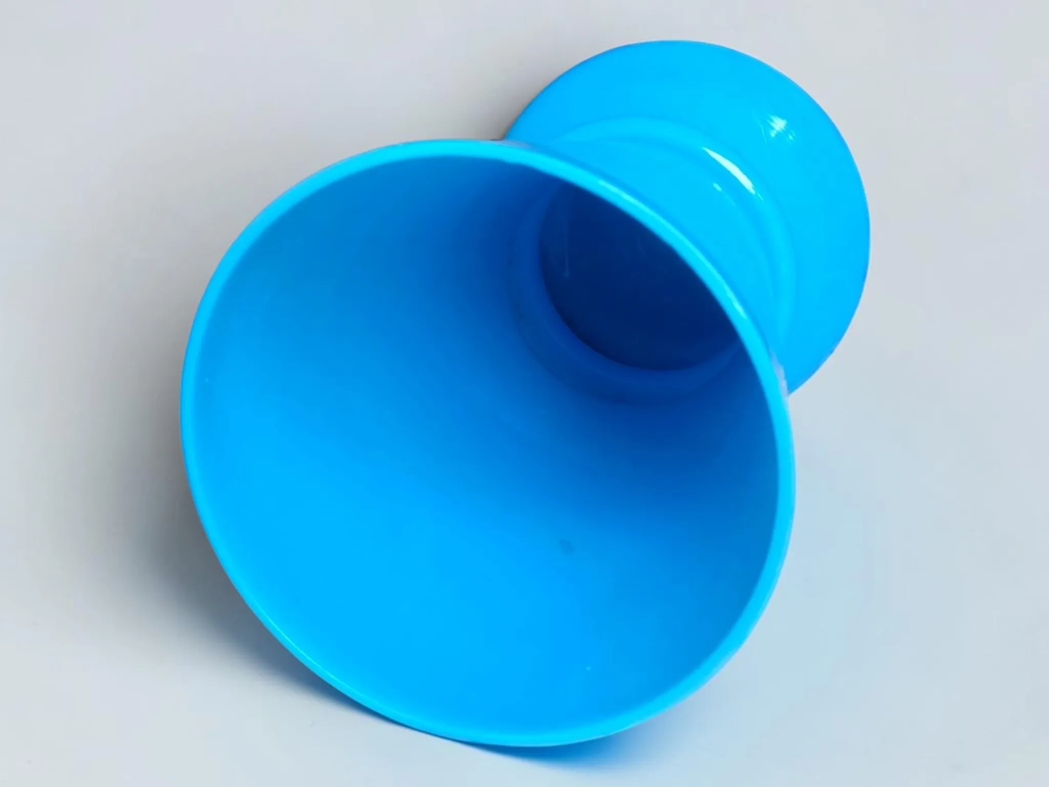 Blue opaline vase, "fair opaline"