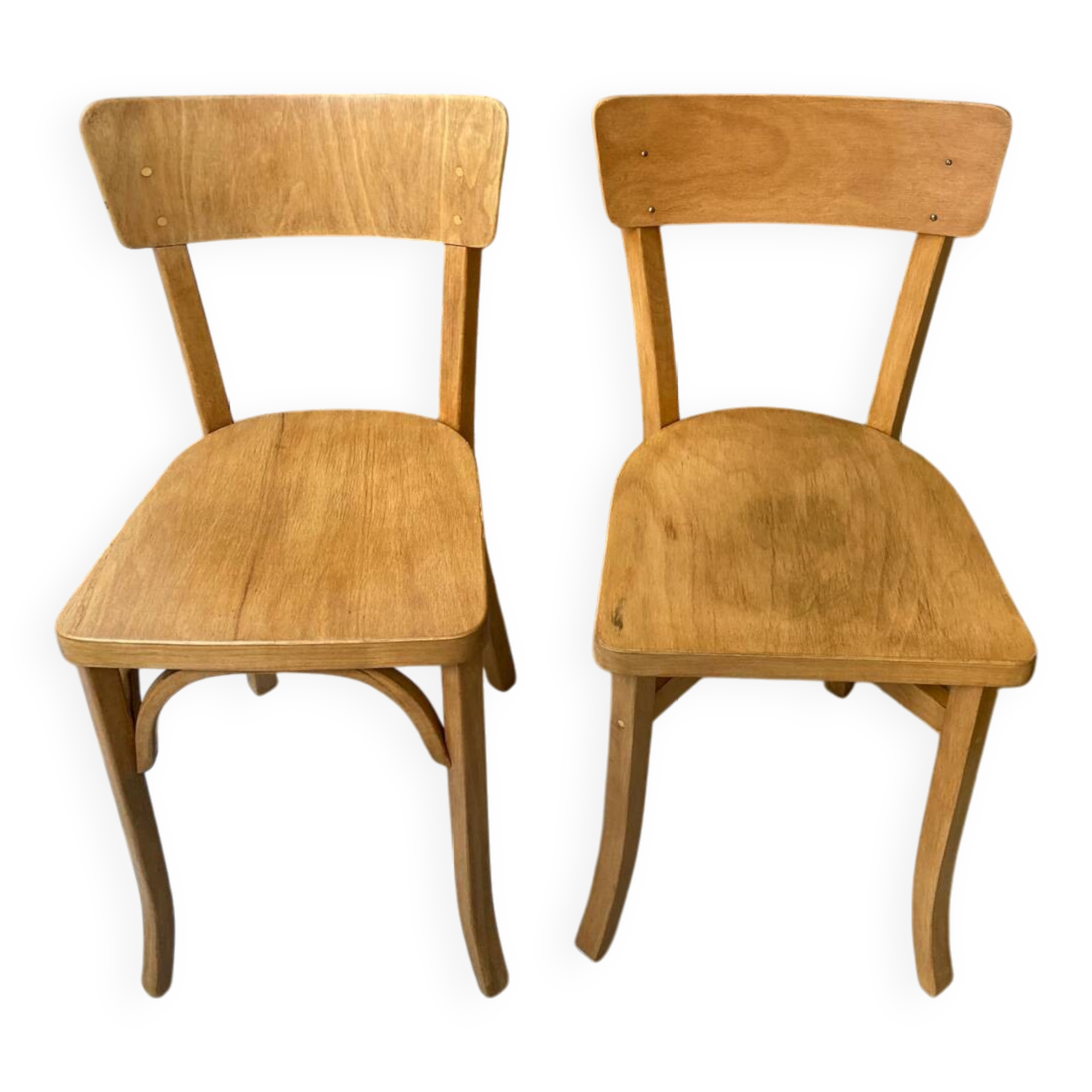 Renovated bistro chair pair