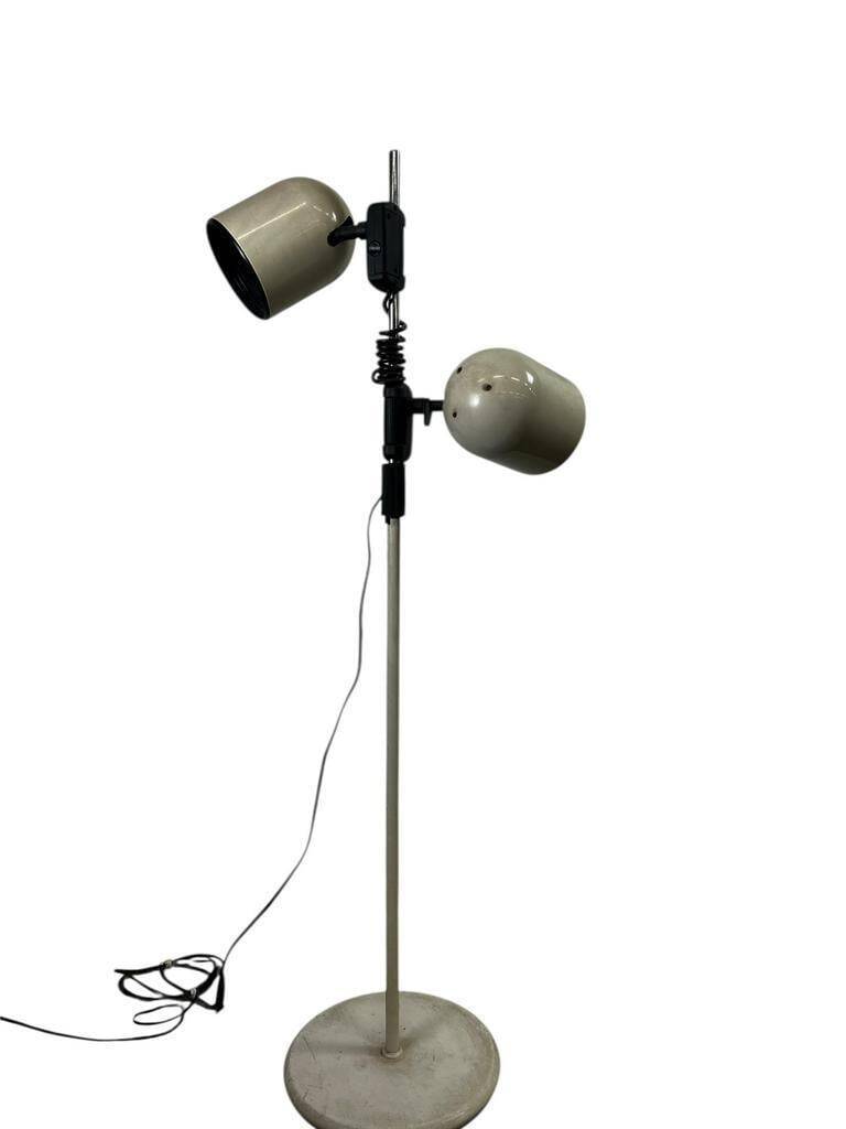 Vintage space-style floor lamp with 2 spots.
