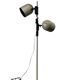 Vintage space-style floor lamp with 2 spots.