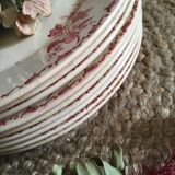 8 flat plates iron earth U&C Sarreguemines Digoin " Margot"