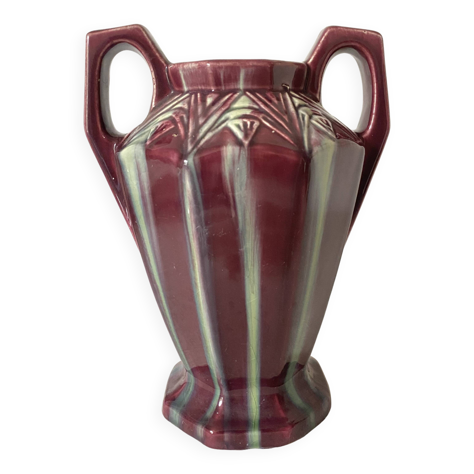 Amphora vase from the pottery of Vierzon by Louis Gueule.