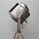 Projector AE Cremer industrial lamp on wooden trefoot