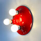 Red Triteti wall lamp by Vico Magistretti for Artemide, 1960